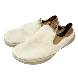 Merrell Hut Moc Cozy Womens 11 Shoe Smore‎ White Slip On Sherpa Fleece Slipper